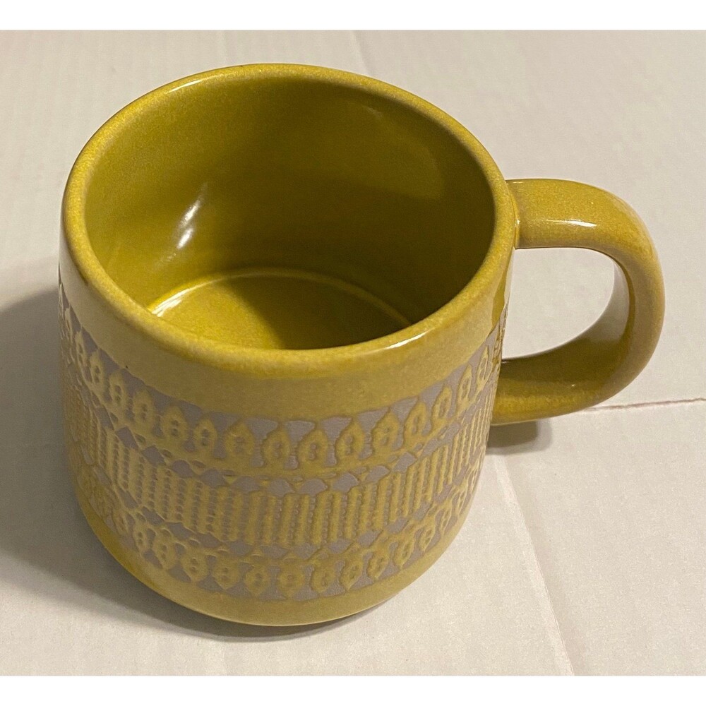 Hearth & Hand Magnolia Yellow Textured Stoneware Mug Coffee Tea Cup Target Nice